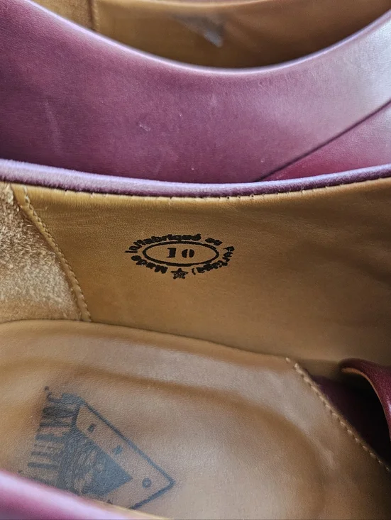 Fluevog Hopefuls Vow In Burgandy Fits Like 9-9.5 Size 10 Rounded Toe Laces - Picture 9 of 16